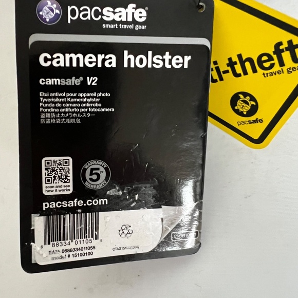 Pacsafe Camsafe V2 Camera Holster Anti-theft Belt Bag Gray New NWT Smart Travel - Picture 9 of 10
